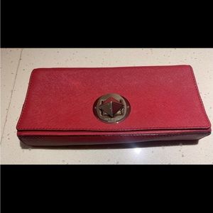 Kate Spade 10 inches red clutch/wallet